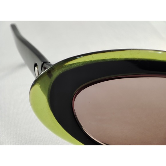 FACE a FACE Paris Monoi 1 700 Black Green FRAMES ONLY Italy Hand Made W/ Case - Picture 9 of 9